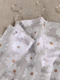 Natural daisy shower curtain, imported from the UK