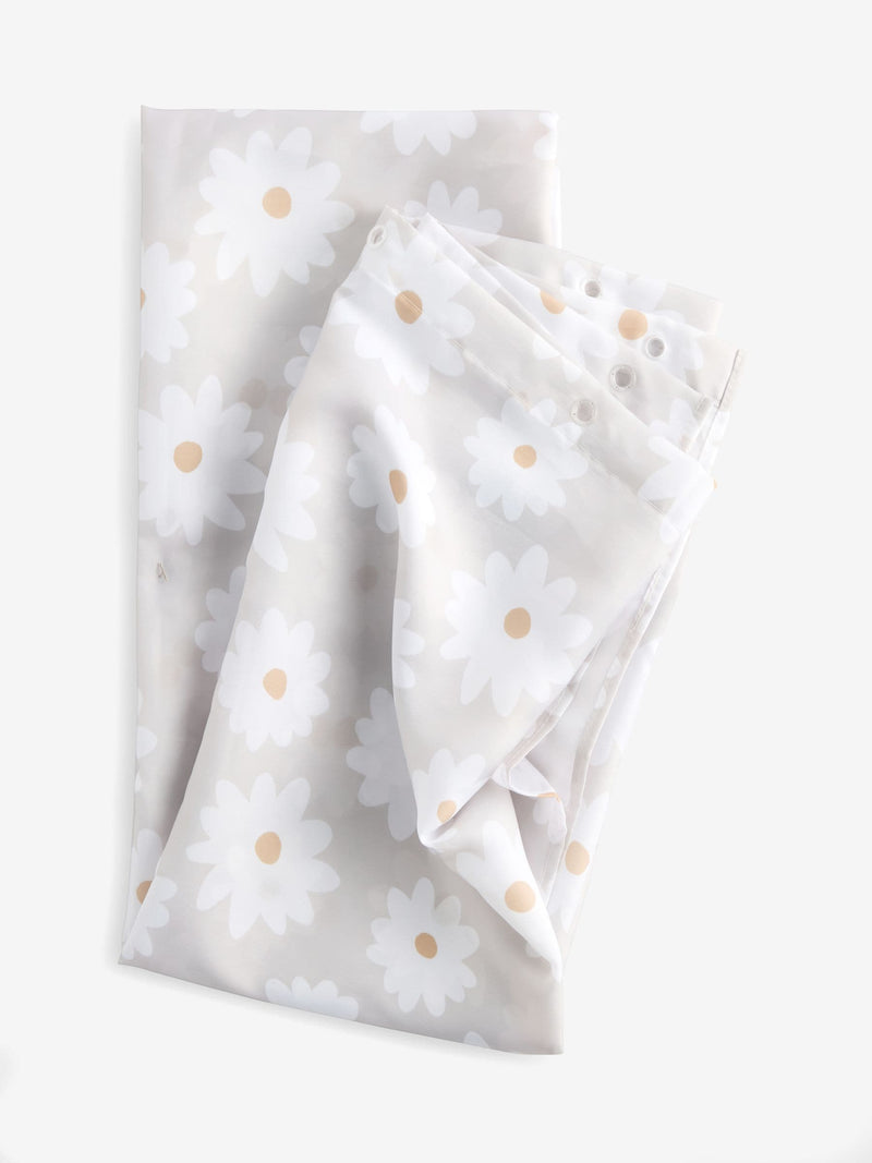 Natural daisy shower curtain, imported from the UK