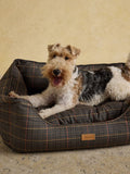 Joules Henson Check Brown dog bed, UK version