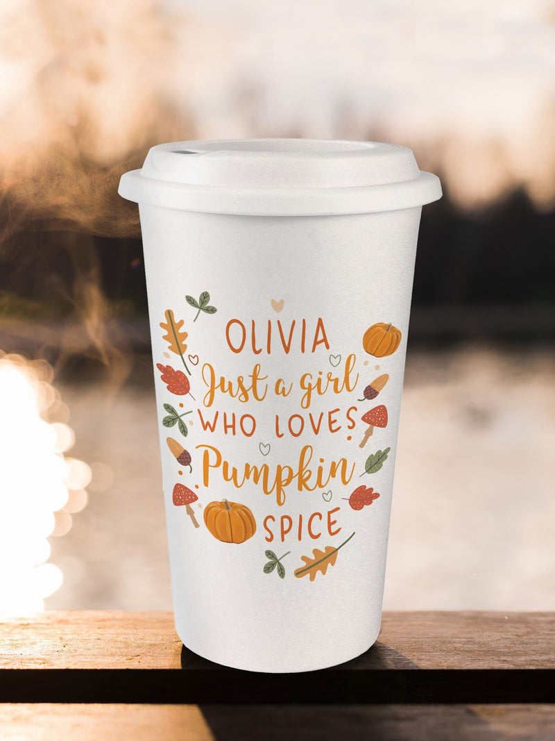 Personalised Pumpkin Spice Insulated Reusable Travel Cup by PMC