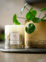 Next French Connection Botanical Infused Cherry Blossom Rose Pillar Candle 660g- Buy online at McGrocer