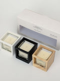 French Connection natural wooden candle gift set 3x50g, imported from the UK