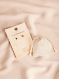 Semi precious stone stud earrings Gold/Silver tone, UK version