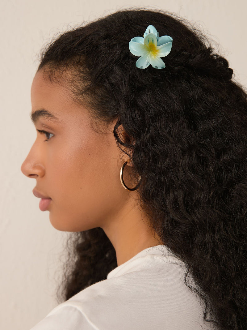 Multi Coloured Mini Flower Hair Clips 3 Pack, imported from the UK