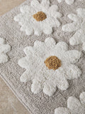 Natural Grey Daisy bath mat 50x80cm - British product