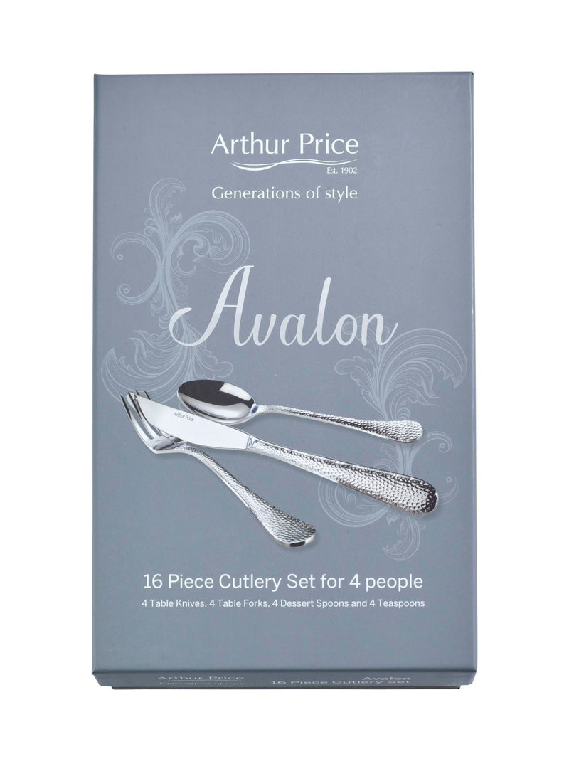 Arthur Price Avalon stainless steel 16 piece cutlery set - British product