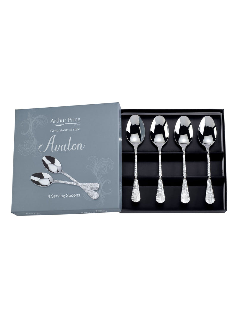 Arthur Price Avalon stainless steel serving spoons set of 4 - British product