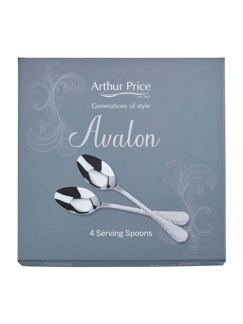 Arthur Price Avalon stainless steel serving spoons set of 4 - British product