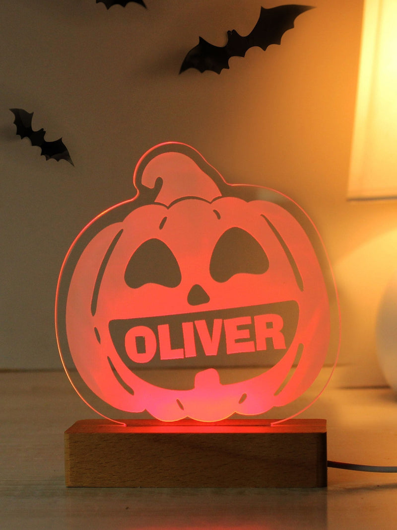 PMC personalised pumpkin LED light colour changing 13 cm, UK version