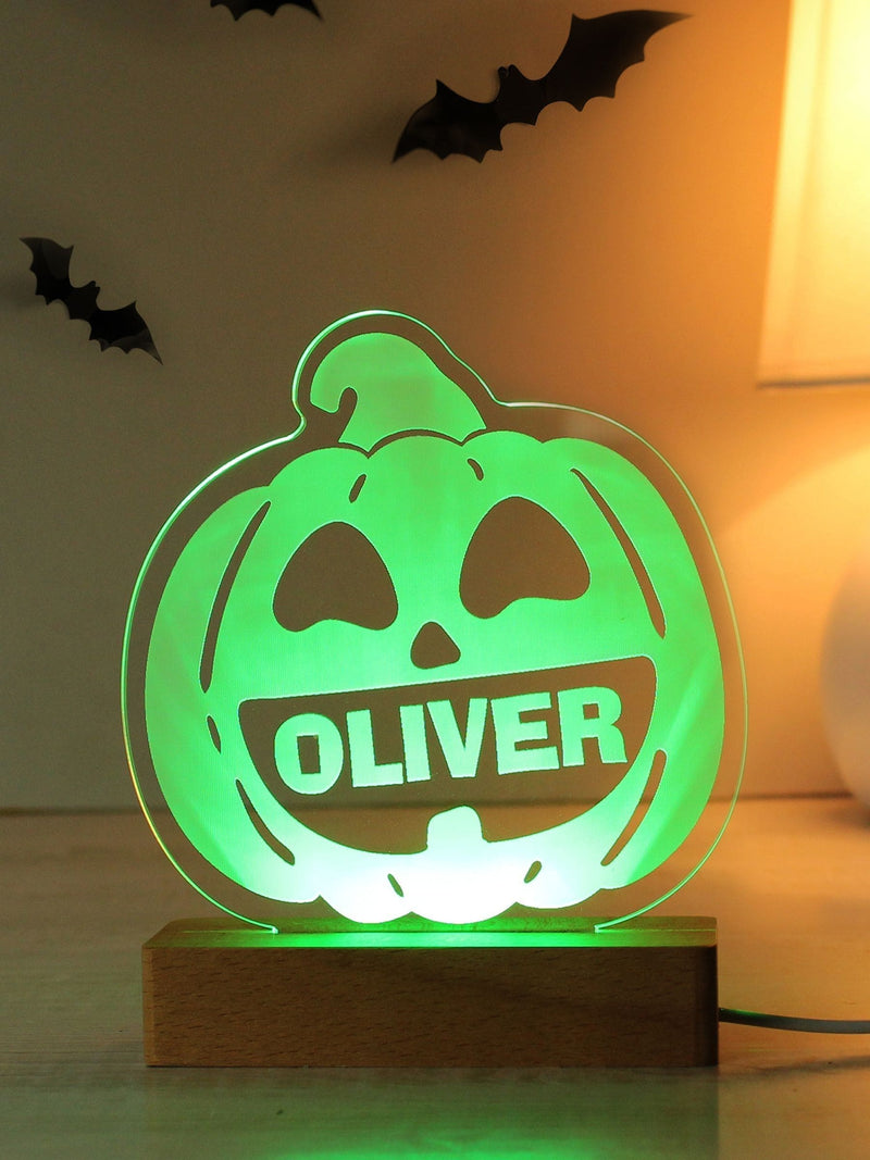 PMC personalised pumpkin LED light colour changing 13 cm, UK version
