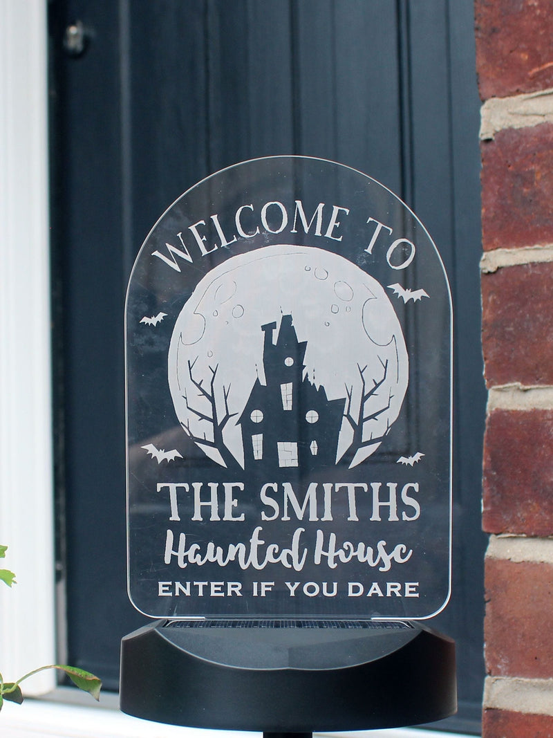 PMC personalised haunted house solar light Halloween decoration (British brand)