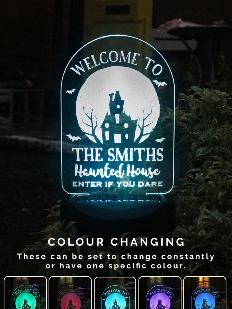 PMC personalised haunted house solar light Halloween decoration (British brand)