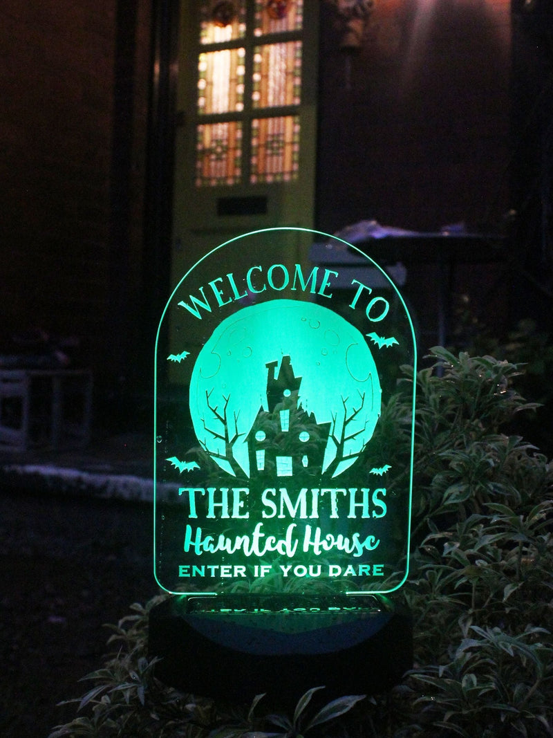 PMC personalised haunted house solar light Halloween decoration (British brand)