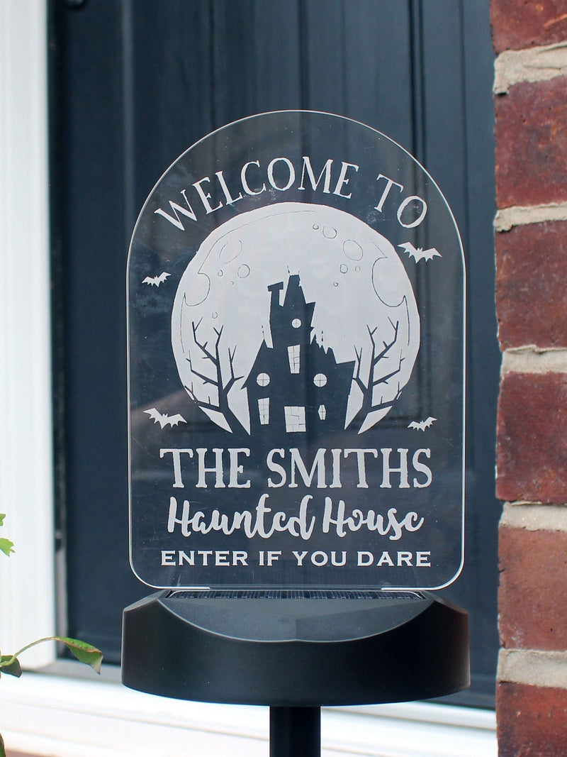 PMC personalised haunted house solar light Halloween decoration (British brand)