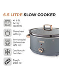 Tower Grey Cavaletto 6.5L slow cooker (British brand)