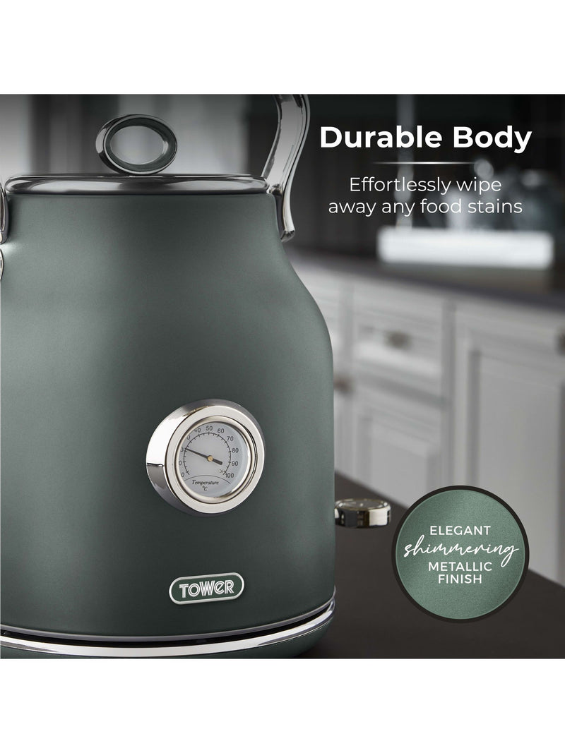 Tower Grey Renaissance 1.7L electric kettle (British brand)