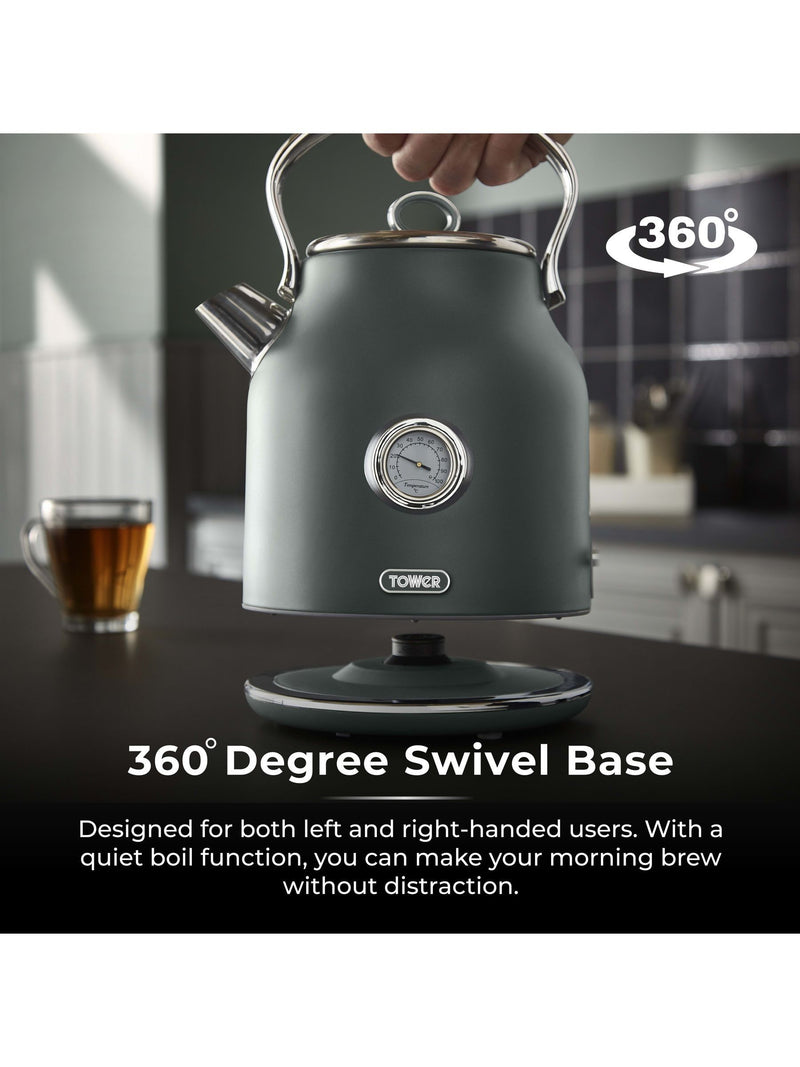 Tower Grey Renaissance 1.7L electric kettle (British brand)