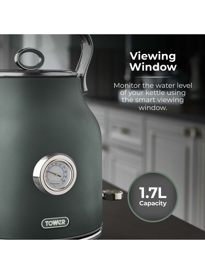 Tower Grey Renaissance 1.7L electric kettle (British brand)