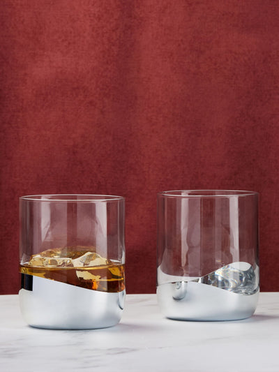 Anton Studio Designs Silberwellen-Becher Set mit 2 Stück