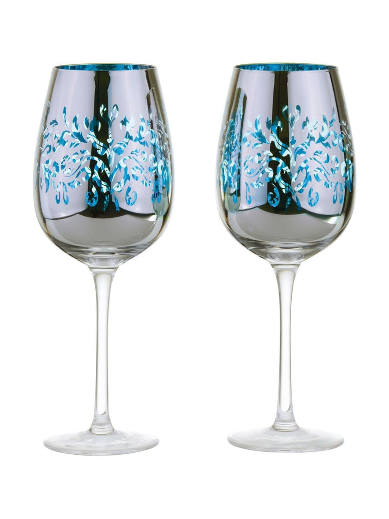Artland blue filigree wine glasses set of 2 - British product