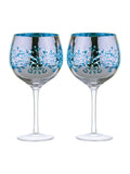 Artland blue filigree gin glasses set of 2 - British product