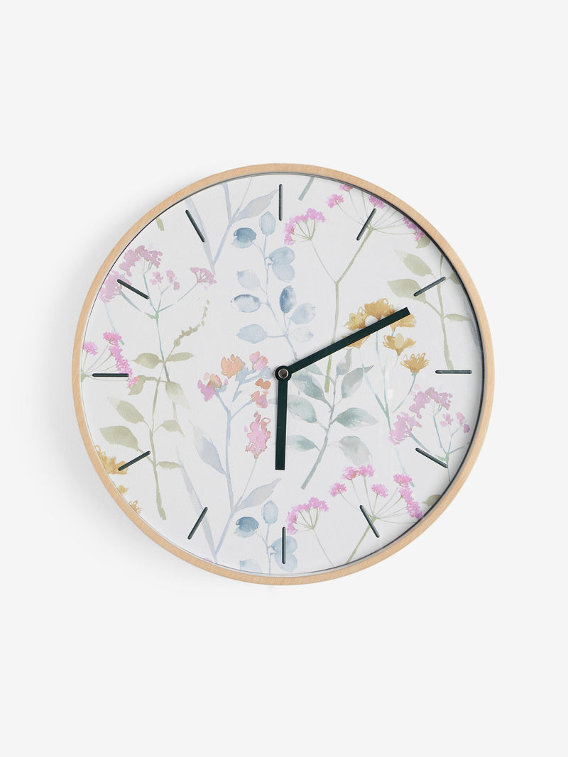 Isla multicolour floral wall clock 30cm, UK version