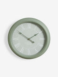 Sage green two-tone wall clock 44.5cm (British brand)