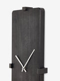 Black wooden rectangular clock 24cm - British product