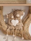 Hamish Highland Cow wall shelf 60cm wide - British product