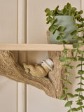 Natural Bertie Bear wall shelves set of 2, UK version