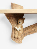 Natural Bertie Bear wall shelves set of 2, UK version