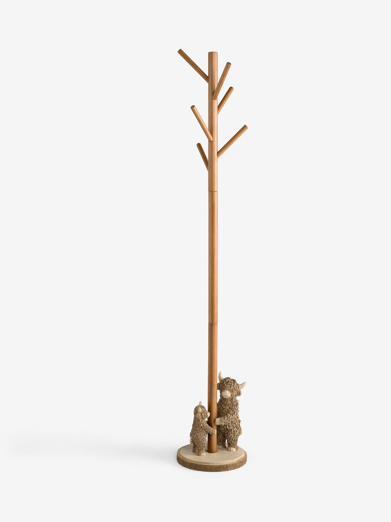 Natural Hamish the Highland Cow coat stand, UK version