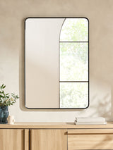 Next Black Metal Frame Rectangular Wall Mirror 100cm x 70cm- Buy online at McGrocer
