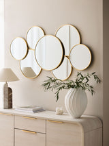 Next Gold Round Cluster Mirror Wall Mirror 70cm x 130cm- Buy online at McGrocer