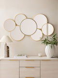Gold round cluster mirror 70cm x 130cm, UK version