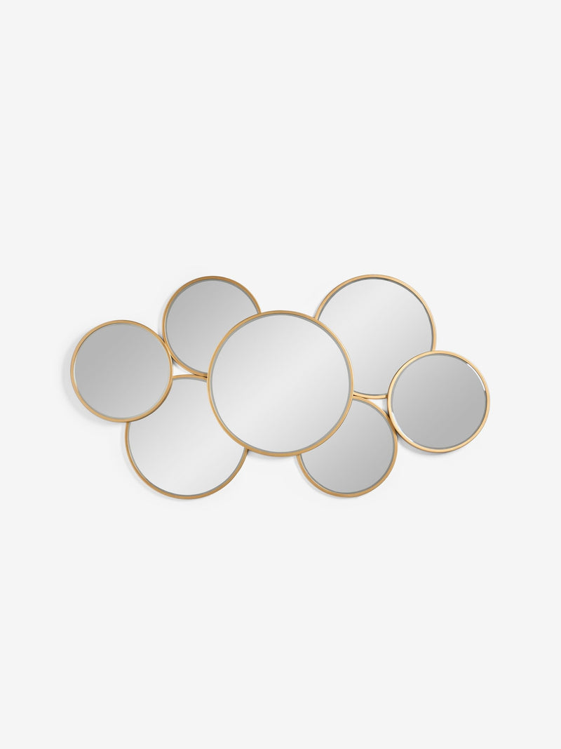 Gold round cluster mirror 70cm x 130cm, UK version
