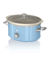 Swan Blue 3.5L Slow Retro Electric Cooker