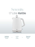 Swan White Serenity kettle 1.7 litre (British brand)