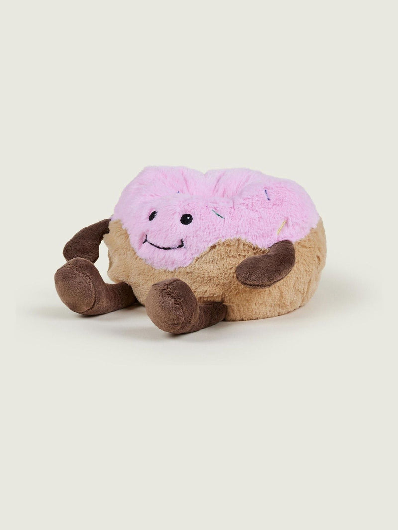 Warmies heatable pink donut soft toy with lavender, UK version