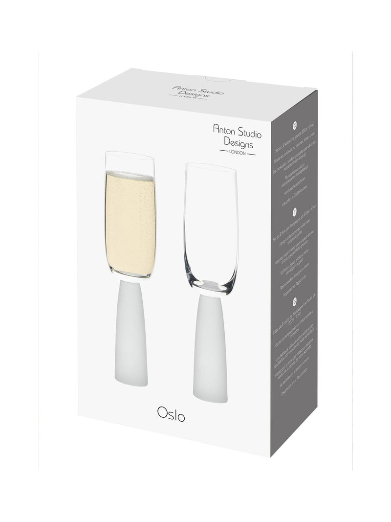 Anton Studio Designs Frost Oslo champagne flutes set of 2 - British product