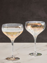 Next Anton Studio Designs Set of 2 Palazzo Champagne Flutes and Saucers- Buy online at McGrocer