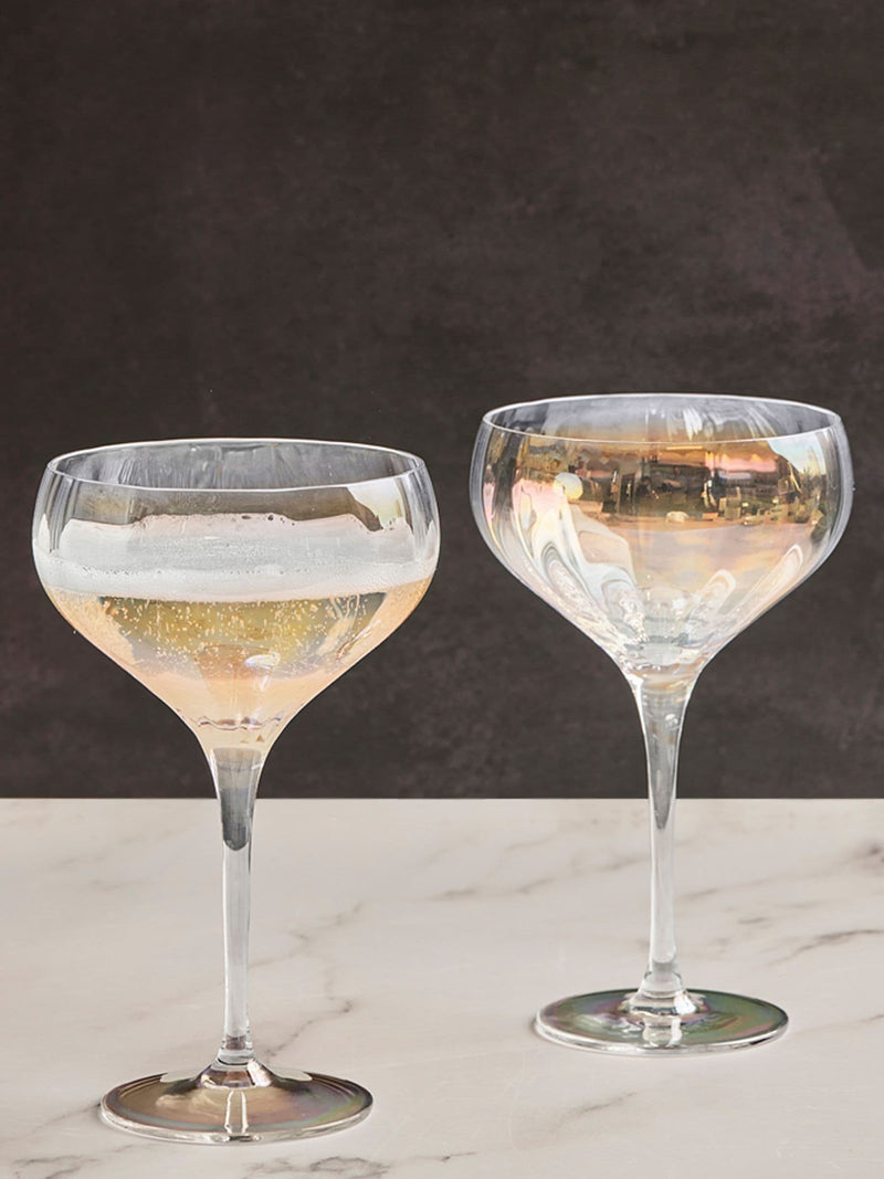 Anton Studio Designs Palazzo champagne flute and saucer set - British product
