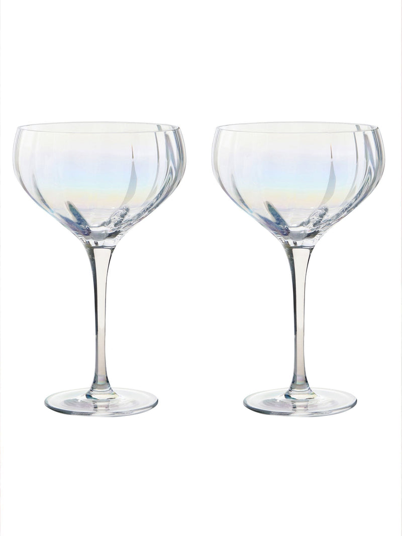 Anton Studio Designs Palazzo champagne flute and saucer set - British product