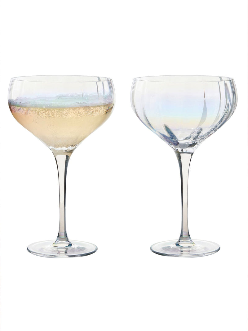 Anton Studio Designs Palazzo champagne flute and saucer set - British product