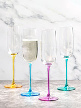 Next Anton Studio Designs Blue Gala Champagne Flutes Set of 4- Buy online at McGrocer