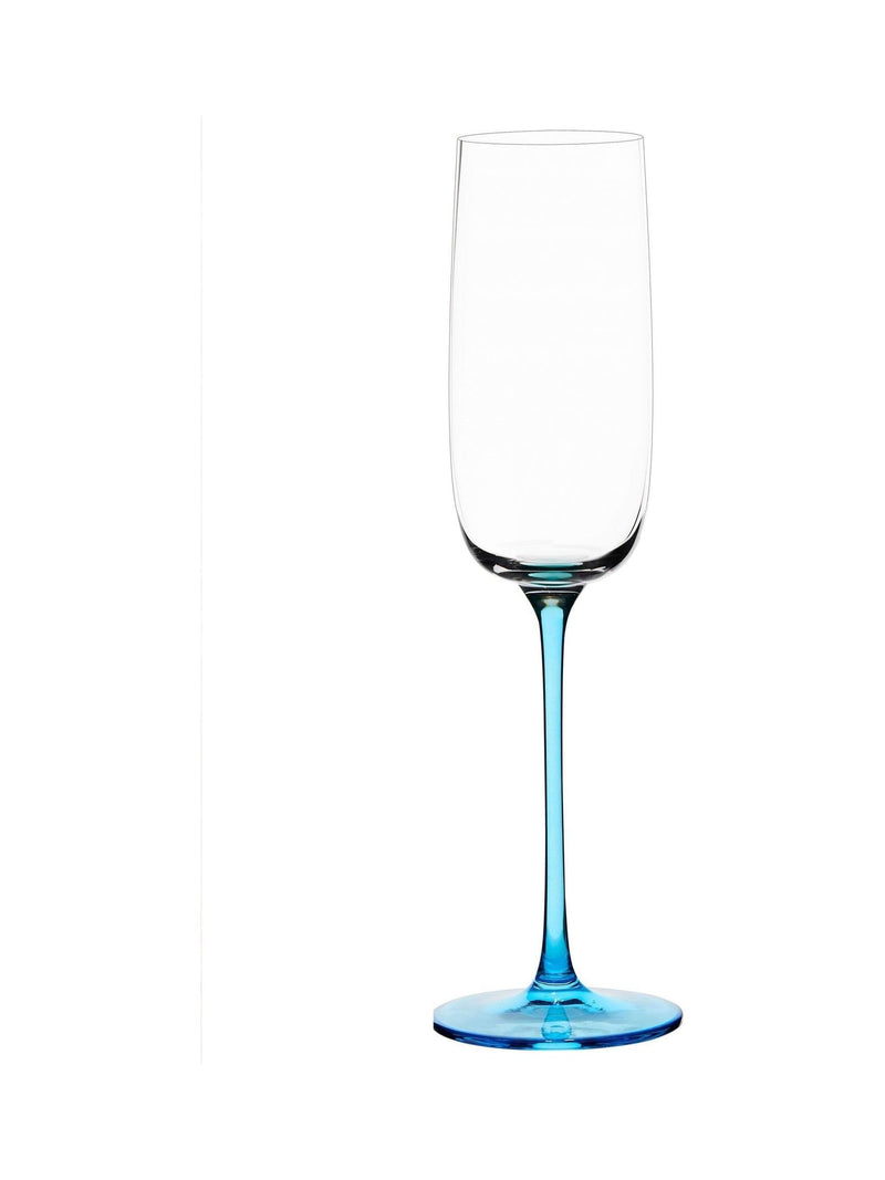 Anton Studio Designs blue gala champagne flutes set of 4 - British product