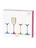Anton Studio Designs blue gala champagne flutes set of 4 - British product