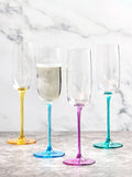 Anton Studio Designs blue gala champagne flutes set of 4 - British product