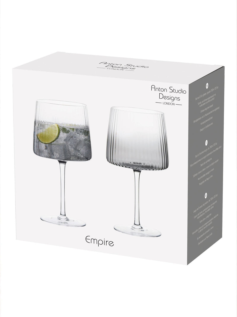 Anton Studio Designs smoke empire gin glasses set of 2 - British product