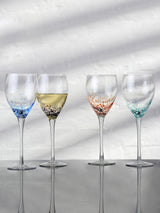 Next Anton Studio Designs Set of 4 Purple Speckle Wine Glasses- Buy online at McGrocer